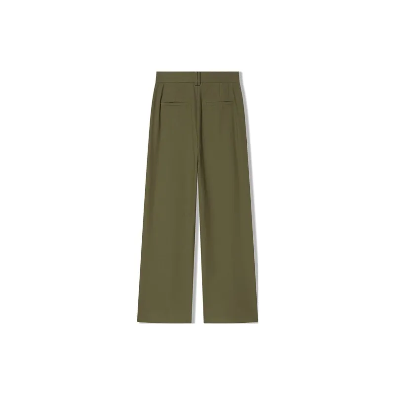 COVERINS Casual Pants Women's Olive Green-1