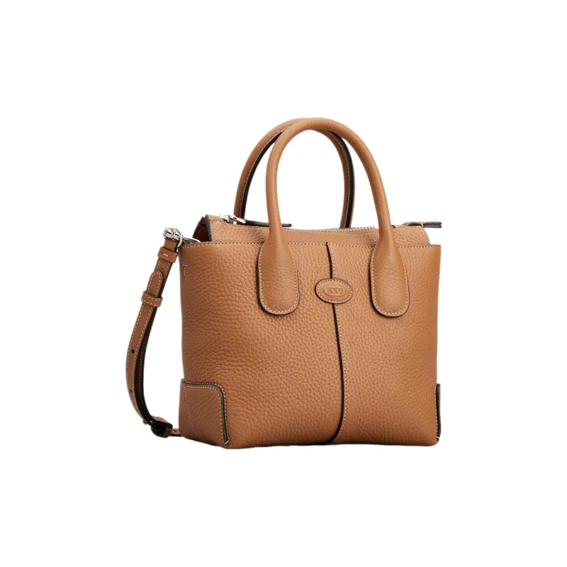 TOD'S Cow Leather Shopping Bags Mini Women's Brown-1