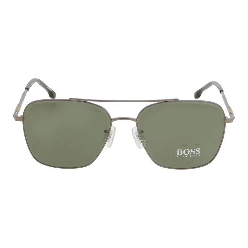 HUGO BOSS Metal Irregular Shape Sunglasses Men's Gray-1
