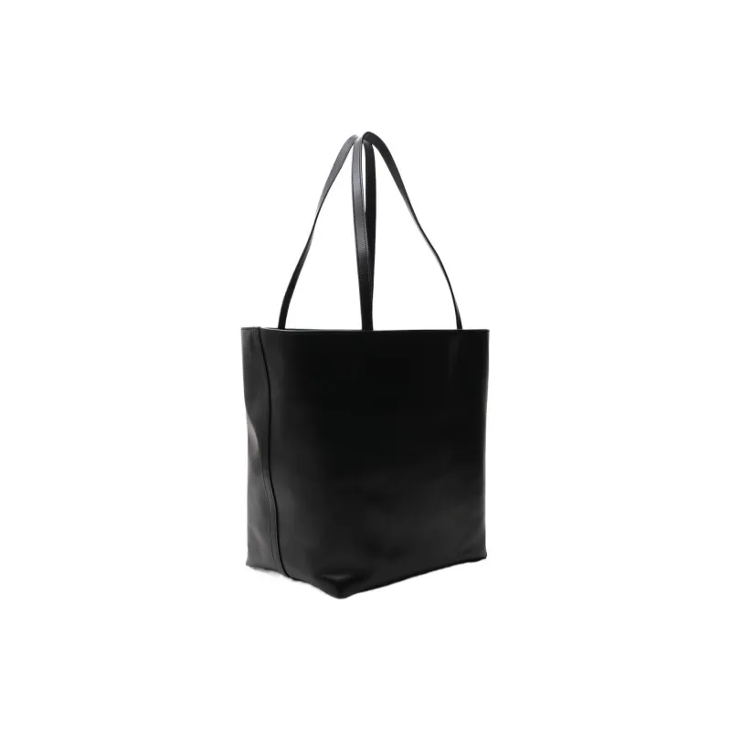 CELINE Genuine Leather Tote Bag Shopping Bag Handbag Women's Black-2