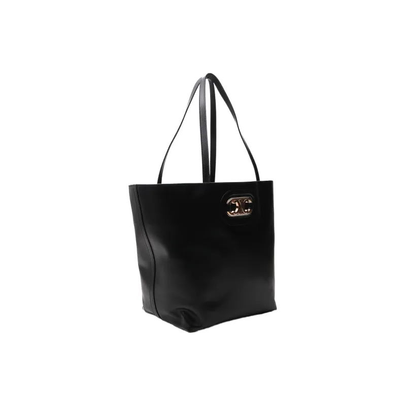 CELINE Genuine Leather Tote Bag Shopping Bag Handbag Women's Black-1