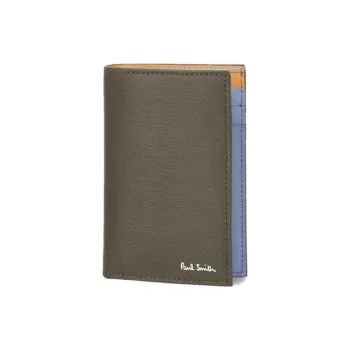 Paul Smith Cow Leather Wallet Men's Khaki