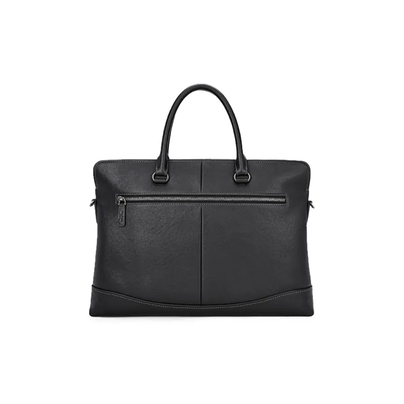PIERRE CARDIN Cow Leather Laptop Bags Briefcases Regular Men's Black-2