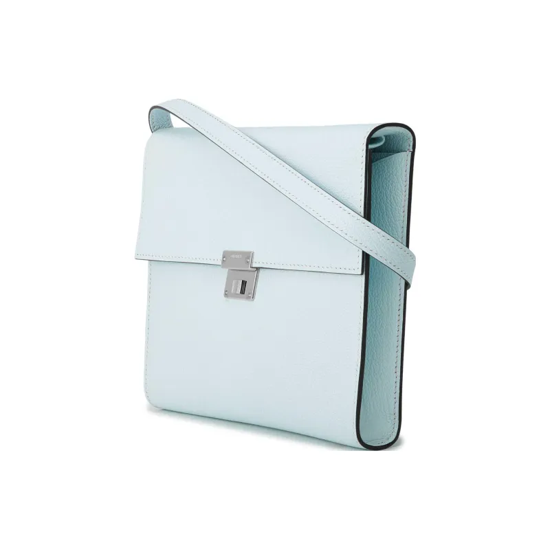 HERMES Clic Mysore Goat Skin Crossbody Bag, Shoulder Bag Women's T0 Bleu Brume Dusty Blue-2