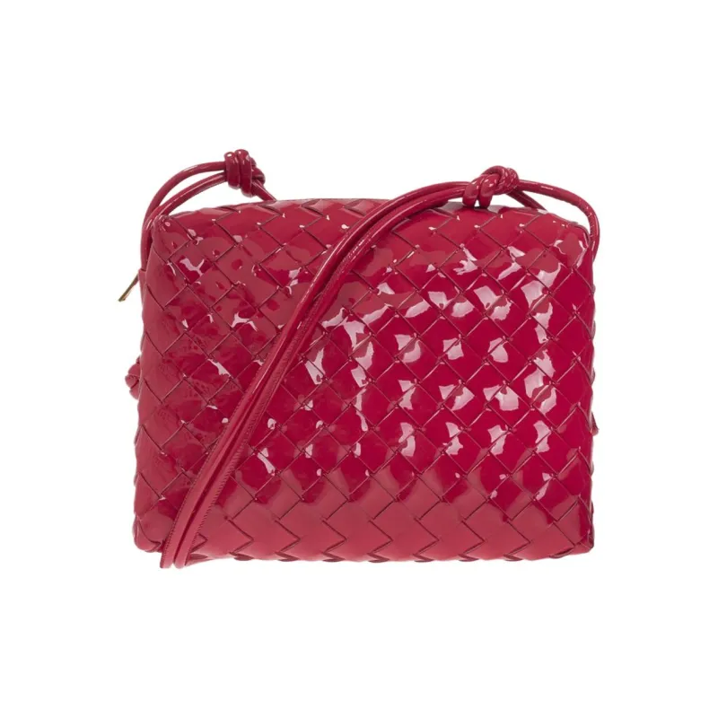 Bottega Veneta LOOP Patent Leather Lambskin Crossbody Bag Shoulder Bag Women's Pink-0