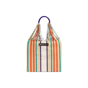 MARNI Fabric Hammock Bag Shoulder Bag Handbag Small Size Women's Yellow
