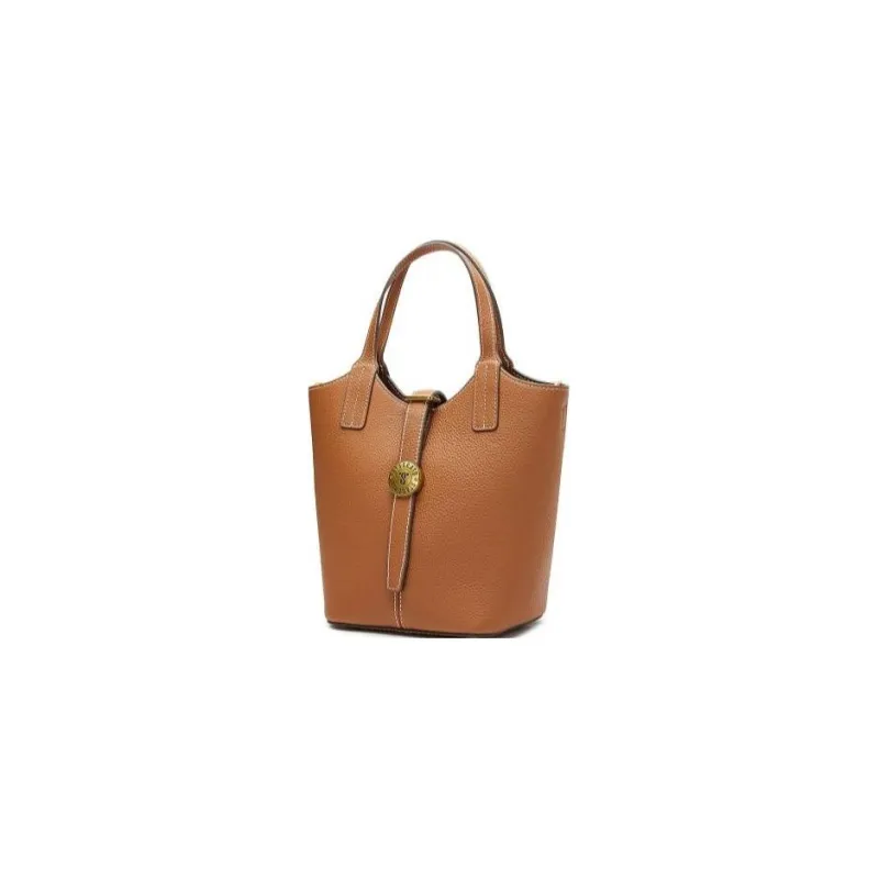 Staccato Cow Leather Bucket Bag, Shoulder Bag, Crossbody Bag, Handbag Medium Size Women's-4