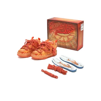 X·LUN Skateboard Shoes Unisex Mid Top Dark Orange