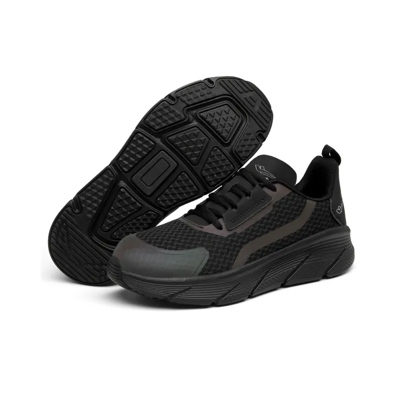 XPD Breathable Support Impact Resistant Mid Top Running Shoes Unisex Black-5