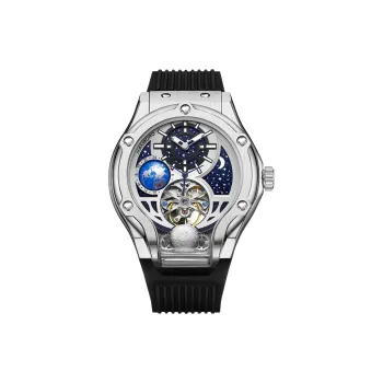 HANBORO Three Body Starry Sky Collection Automatic Mechanical Movement Watch Unisex White Dial HBR980-BH