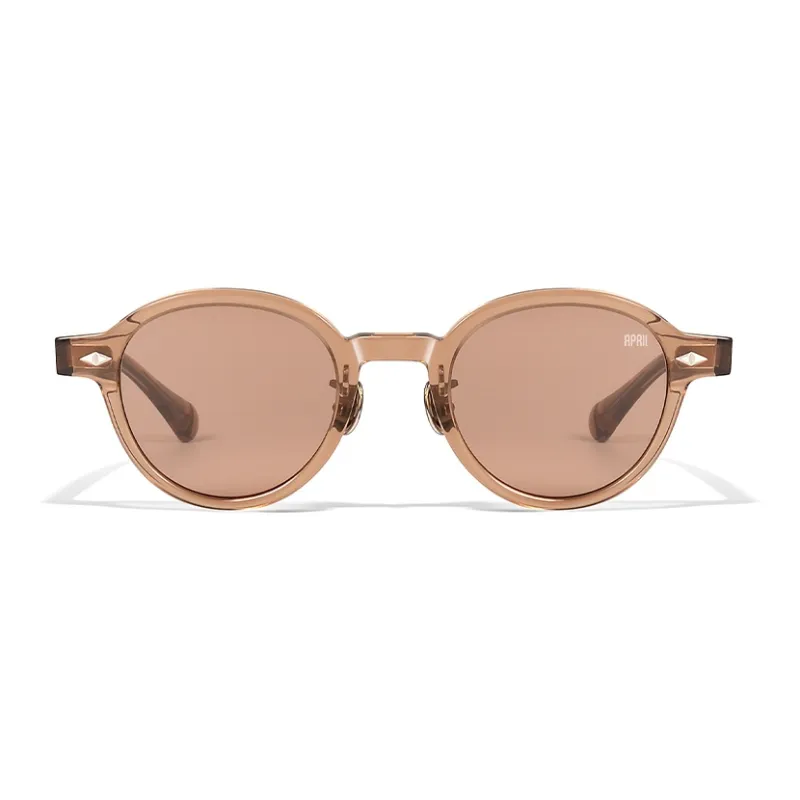 APRIL Plate Frame Round Sunglasses With Polarized Lenses Unisex-6
