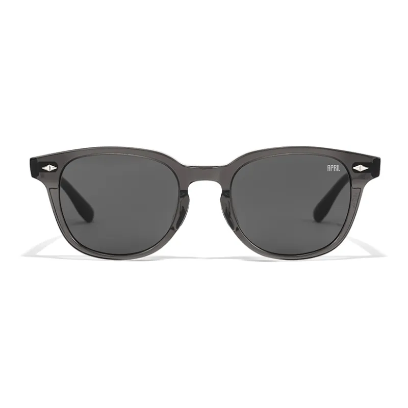 APRIL Plate Frame Round Sunglasses With Polarized Lenses Unisex-16