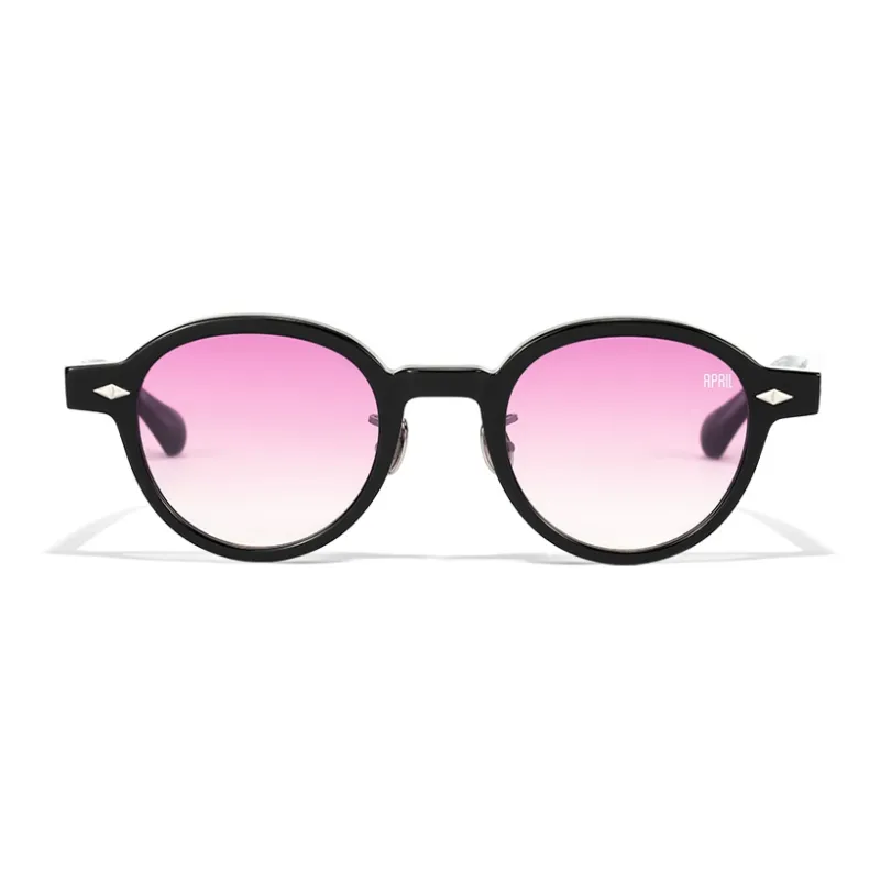 APRIL Plate Frame Round Sunglasses With Polarized Lenses Unisex-38