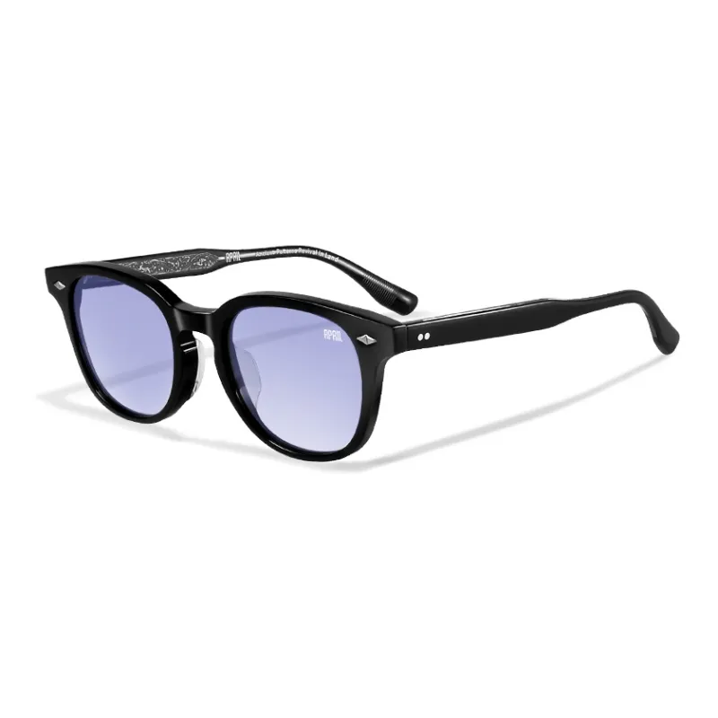 APRIL Plate Frame Round Sunglasses With Polarized Lenses Unisex-27