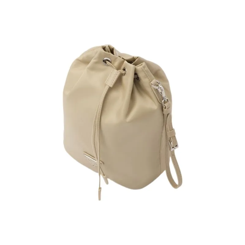 PRADA Fabric Bucket Bags Handbags Women's Desert Beige-2