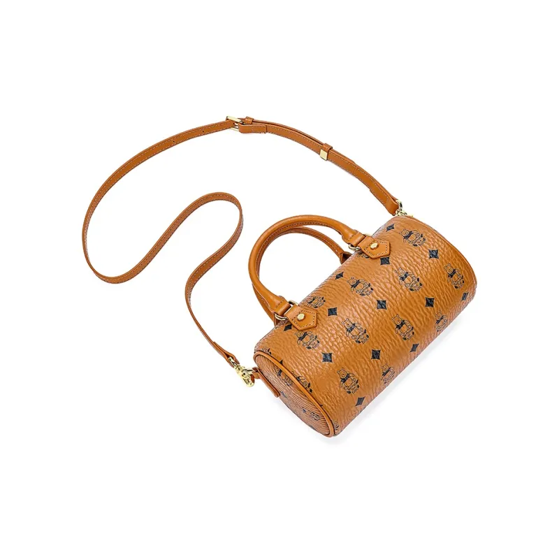 Disney Winnie The Pooh Series PU Boston Pillow Bag Handbag Medium Size Women's Tan-4