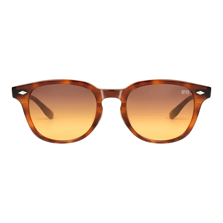 APRIL Plate Frame Round Sunglasses With Polarized Lenses Unisex-9