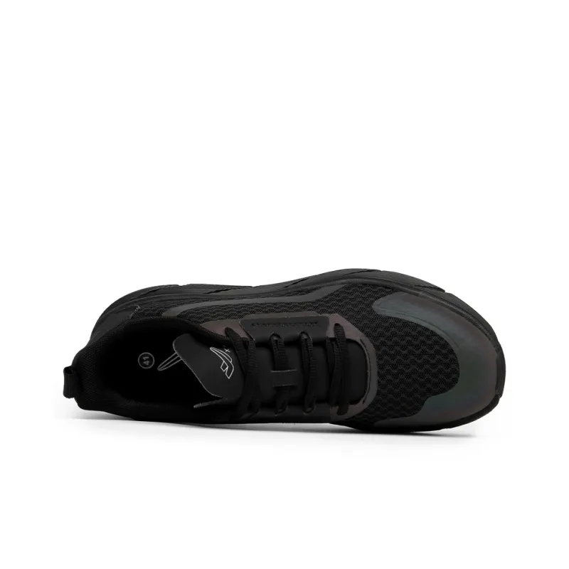 XPD Breathable Support Impact Resistant Mid Top Running Shoes Unisex Black-3