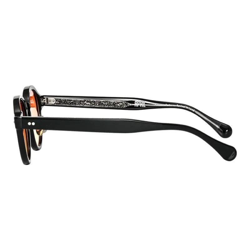APRIL Plate Frame Round Sunglasses With Polarized Lenses Unisex-45