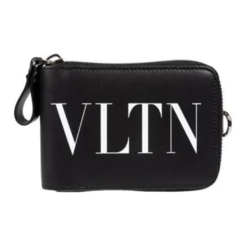 Valentino Genuine Leather Wallet Men's Black