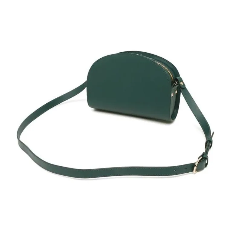 A.P.C Leather Shoulder Bag Women's Imperial Green-5