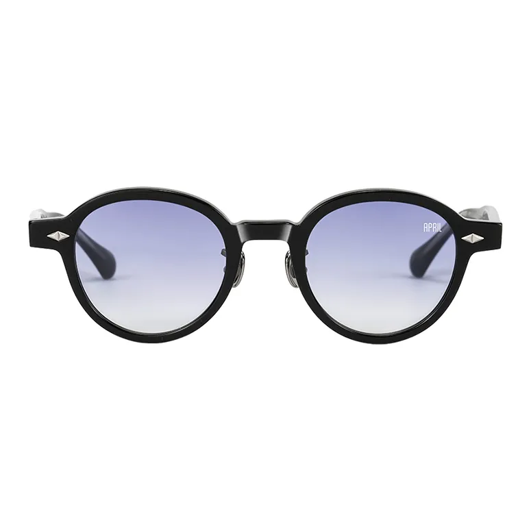 APRIL Plate Frame Round Sunglasses With Polarized Lenses Unisex-36
