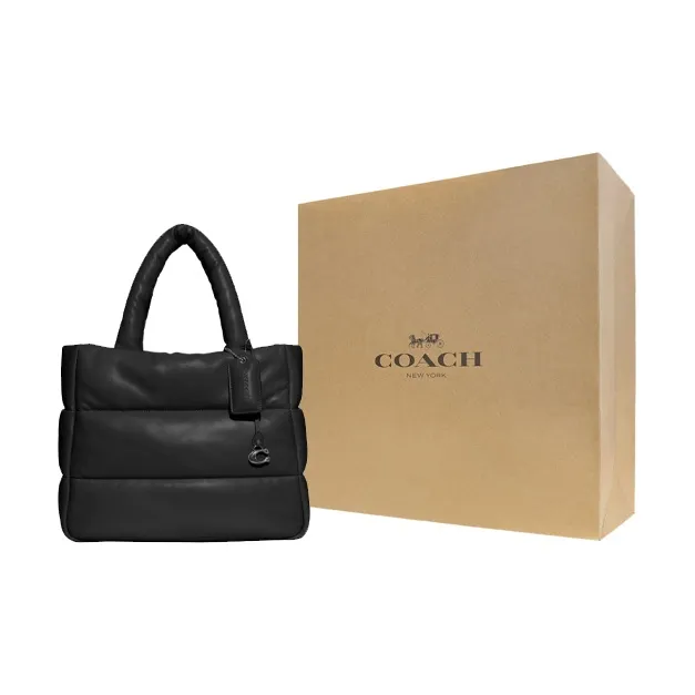 COACH Pillow Nappa Leather Cloud Bag, Tote Bag, Shopping Bag, Handbag Tubas Women's Black-5