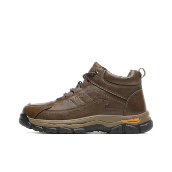 Mulinsen MULINSEN Warm Rebound Height Increasing Impact Resistant Support Quick Dry Mid Top Casual Shoes Men's Black