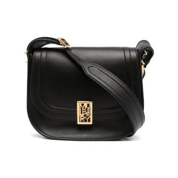 Mulberry Leather Crossbody Bag, Shoulder Bag Women's Black