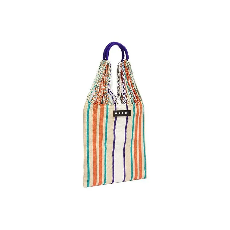 MARNI Fabric Hammock Bag Shoulder Bag Handbag Small Size Women's Yellow-2