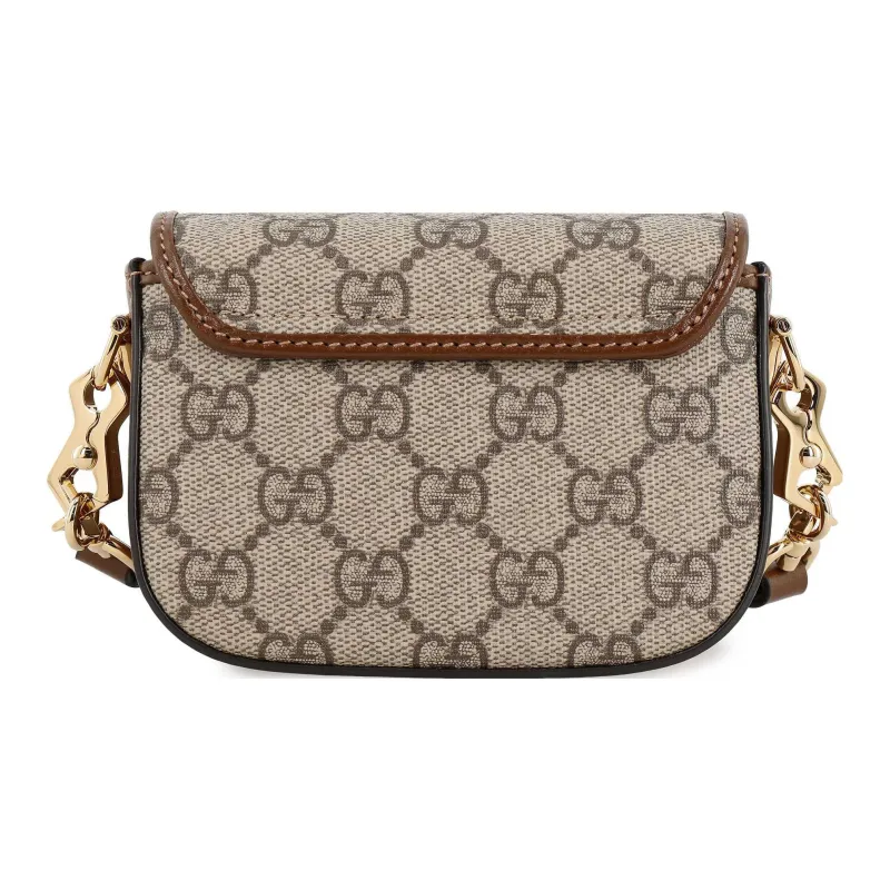 GUCCI Horsebit 1955 Monogram Strap Wallet Crossbody Bag Women's-5