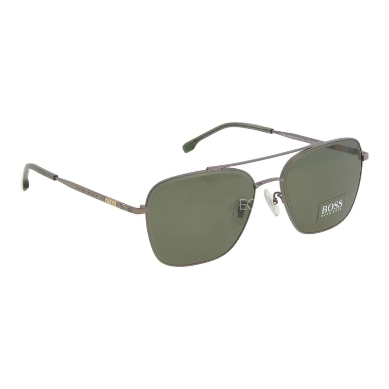 HUGO BOSS Metal Irregular Shape Sunglasses Men's Gray-0