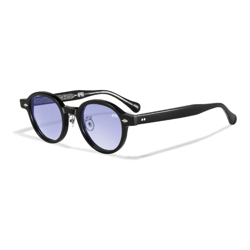 APRIL Plate Frame Round Sunglasses With Polarized Lenses Unisex-32