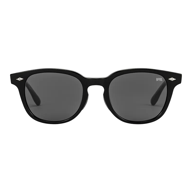 APRIL Plate Frame Round Sunglasses With Polarized Lenses Unisex-4
