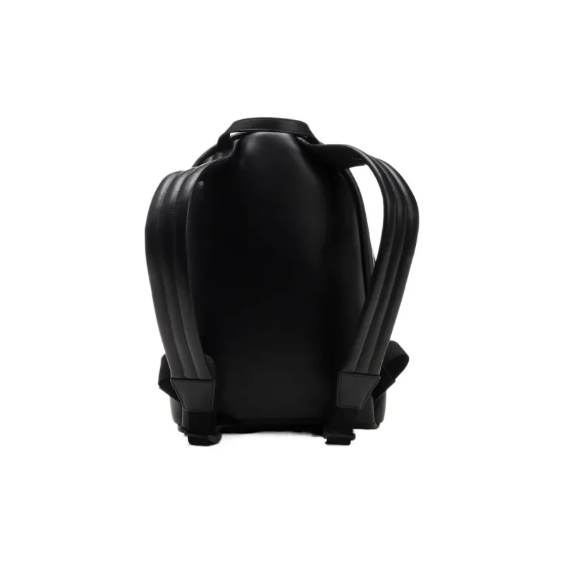 Balenciaga Leather Backpack Unisex Black & Red-2