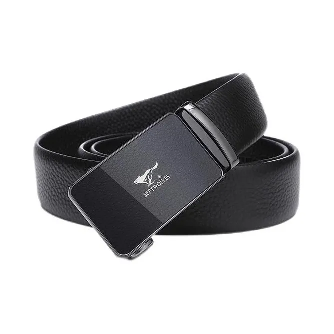 SEPTWOLVES Business Casual New Arrival For Young And Middle Aged Leather Belts Men's Width  3.5cm-0