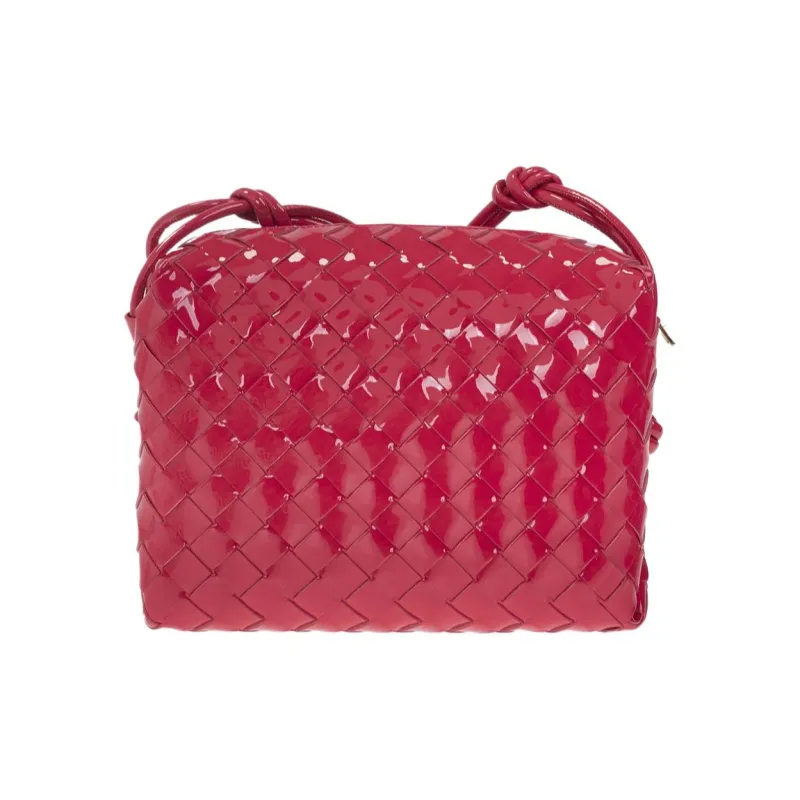 Bottega Veneta LOOP Patent Leather Lambskin Crossbody Bag Shoulder Bag Women's Pink-2