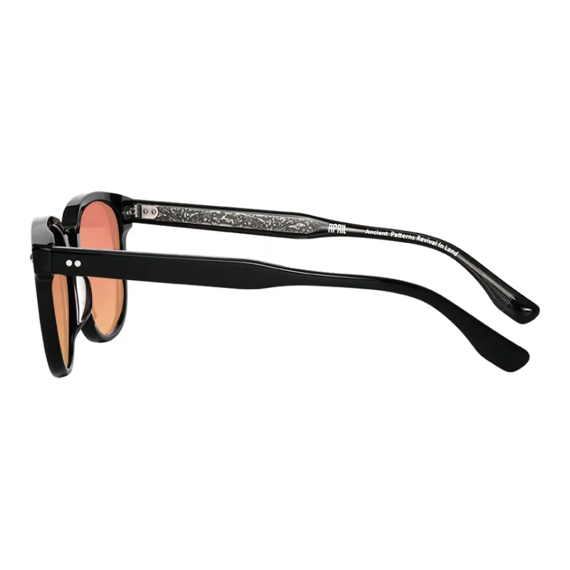 APRIL Plate Frame Round Sunglasses With Polarized Lenses Unisex-39