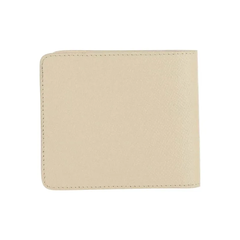 AMIPARIS Grain Cow Leather Wallet Unisex Ivory-1