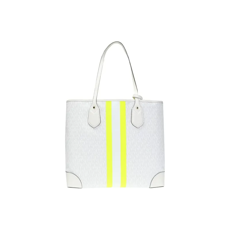 MICHAEL KORS MK Eva Coated Canvas Tote Bag, Shopping Bag, Tote Handbag Tubas Women's White & Green-3