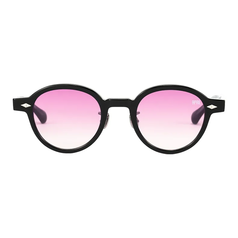 APRIL Plate Frame Round Sunglasses With Polarized Lenses Unisex-41