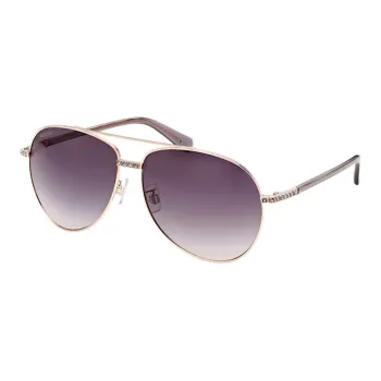 Swarovski Crystal Rose Gold-Plated Square Sunglasses Women's Gold