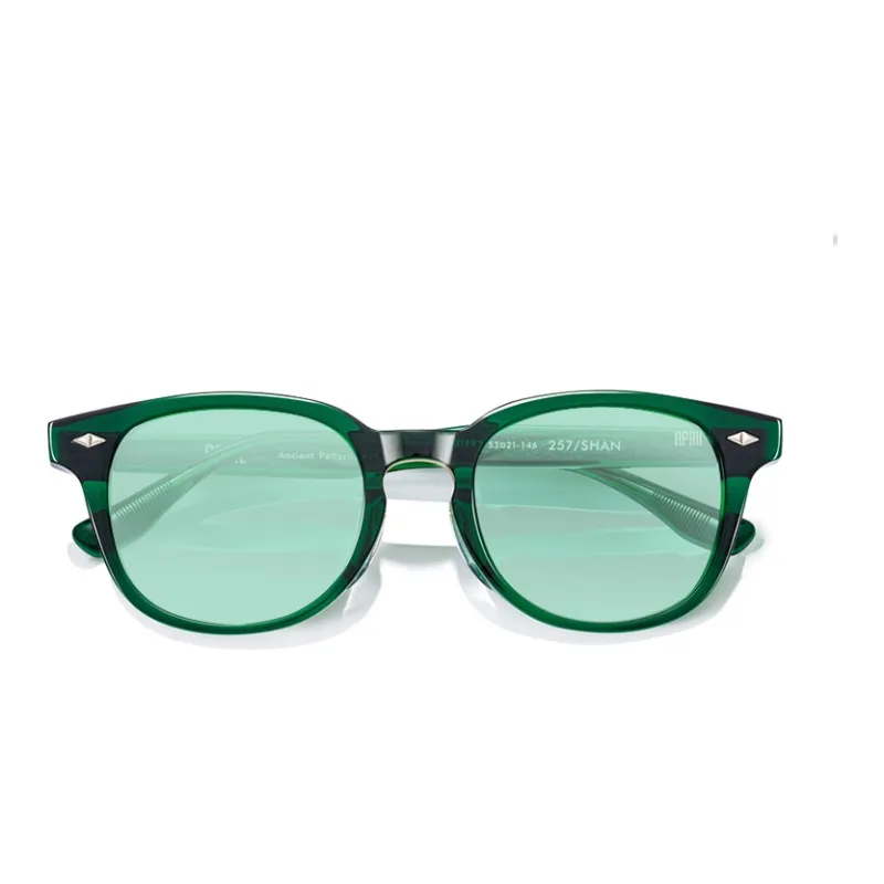 APRIL Plate Frame Round Sunglasses With Polarized Lenses Unisex-25