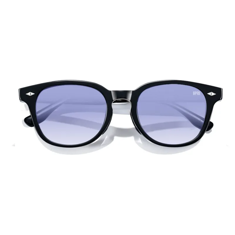 APRIL Plate Frame Round Sunglasses With Polarized Lenses Unisex-29