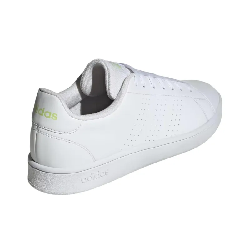 Adidas Cloudfoam Advantage Cushioning Wear-Resistant Low-Top Skateboard Shoes Unisex White Yellow-2