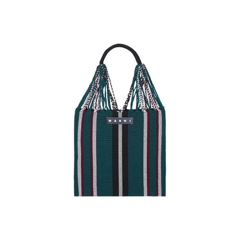 MARNI Fabric Hammock Bag Shoulder Bag Handbag Small Size Women's Green-0