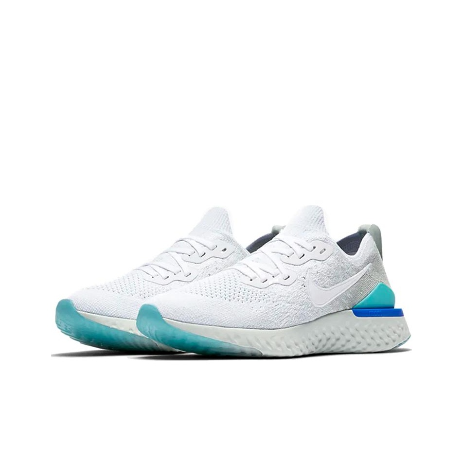 Nike Epic React Flyknit 2 White Light Aqua Women s POIZON