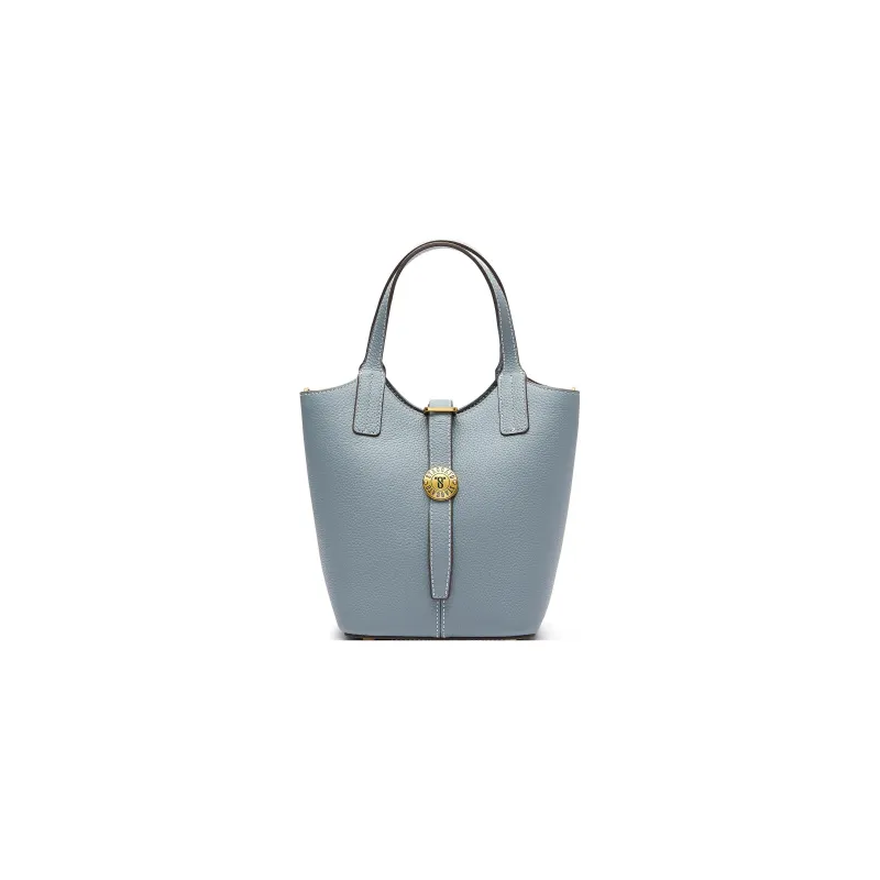 Staccato Cow Leather Bucket Bag, Shoulder Bag, Crossbody Bag, Handbag Medium Size Women's-7
