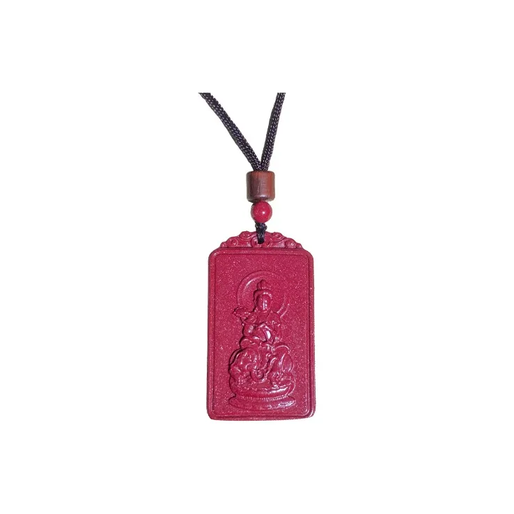 Carp Crystals Reconstructed Cinnabar Jade Necklaces Unisex-0