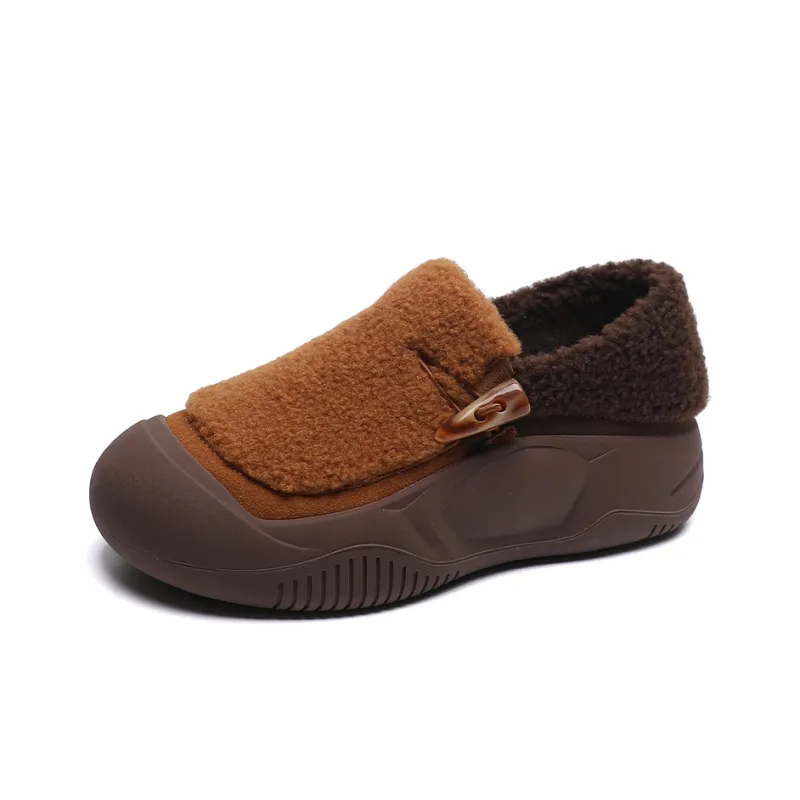 Mulinsen Women's Casual Shoes Women's Low Top Beige Black/Brown Apricot-9
